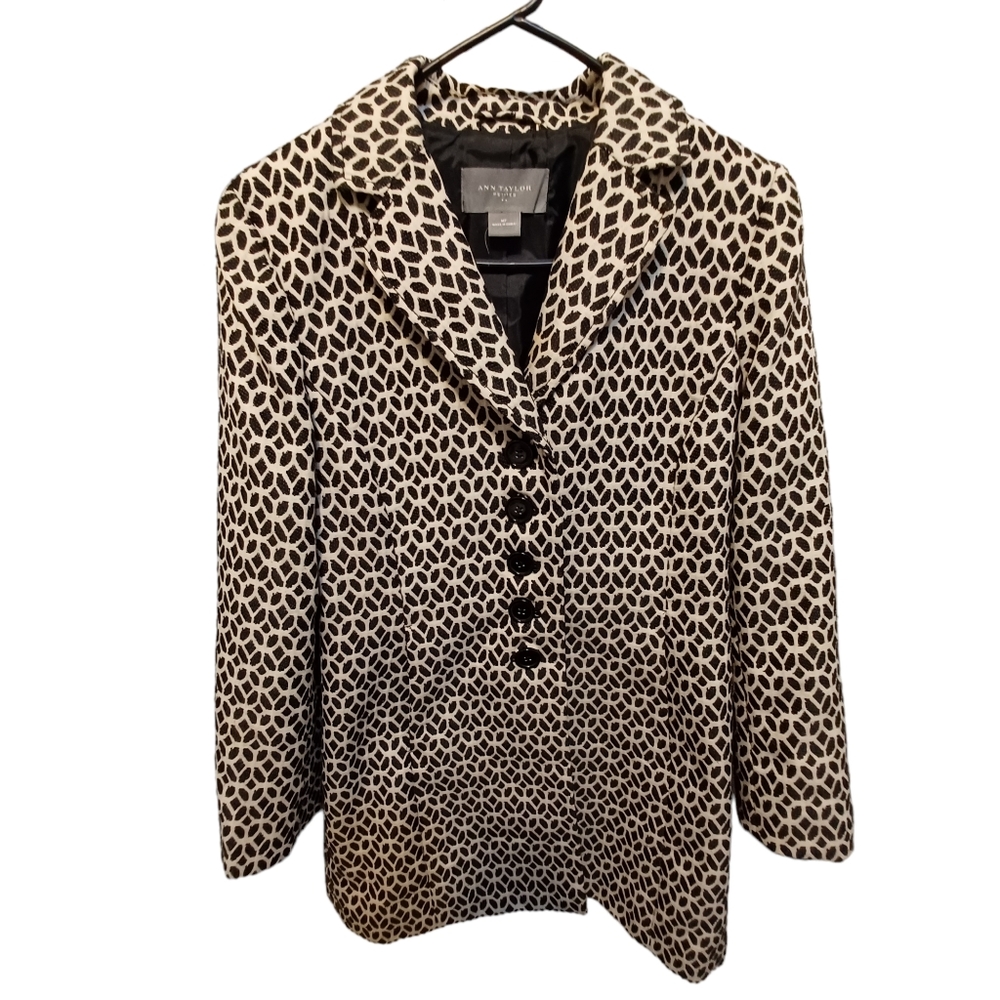 Ann taylor geometric Pea coat size petite medium